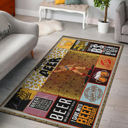 Drinking Craft Beer Area Rug Hobby Home Decor Custom For Fans NT032302