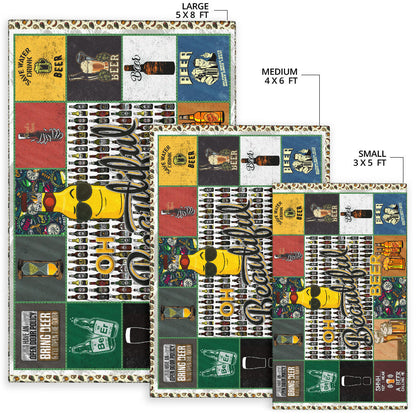 Drinking Beer Area Rug Hobby Home Decor Custom For Fans NT032402