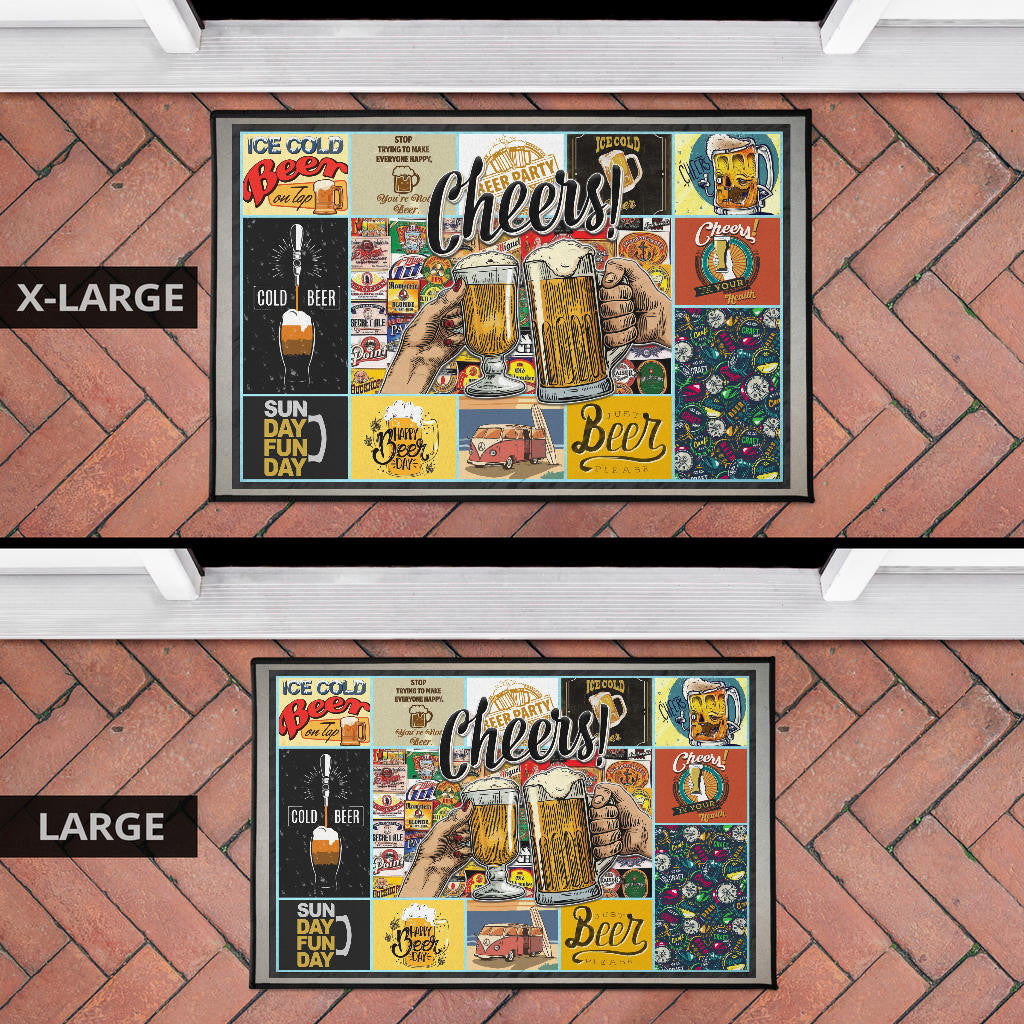 Cheers Drinking Beer Door Mat Hobby Home Decor Custom For Fans NT032201