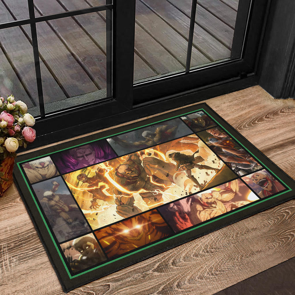 Reiner Braun Attack On Titan Door Mat Anime Home Decor Custom For Fans NA033102