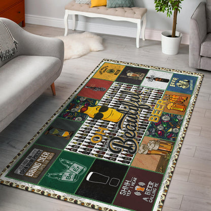 Drinking Beer Area Rug Hobby Home Decor Custom For Fans NT032402