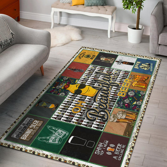 Drinking Beer Area Rug Hobby Home Decor Custom For Fans NT032402