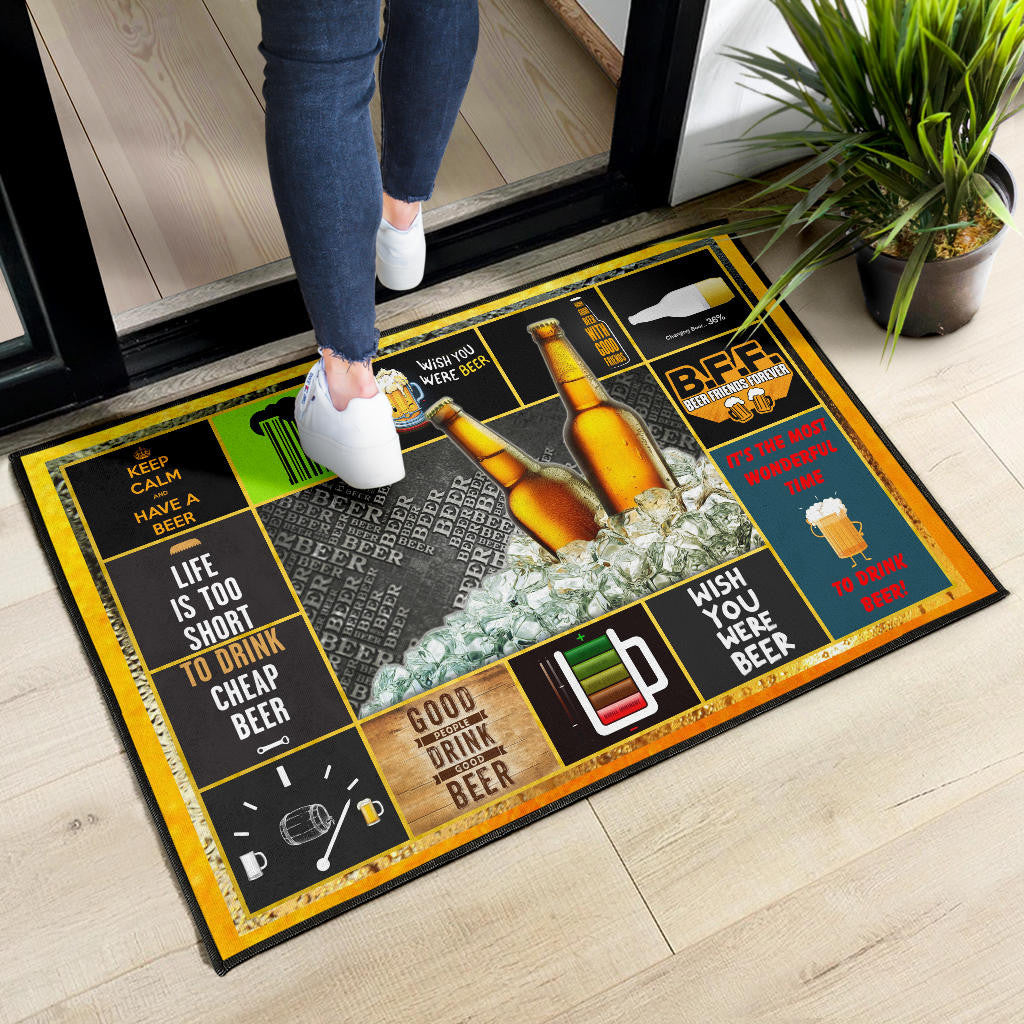 Cheers Drinking Beer Door Mat Hobby Home Decor Custom For Fans NT032202