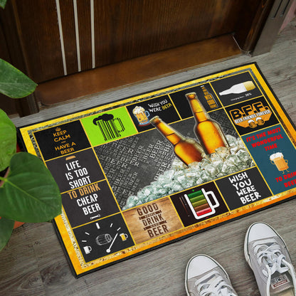 Cheers Drinking Beer Door Mat Hobby Home Decor Custom For Fans NT032202