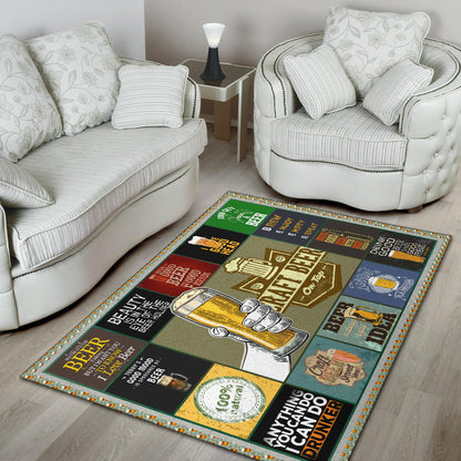 Drinking Craft Beer Area Rug Hobby Home Decor Custom For Fans NT032301
