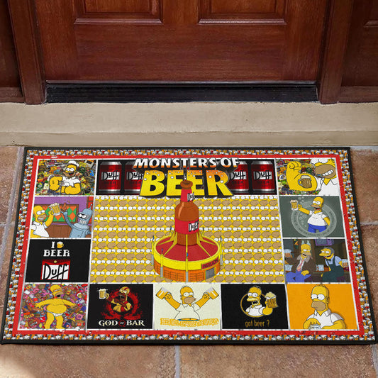 Drinking Beer Simpson Door Mat Hobby Home Decor Custom For Fans NT032401