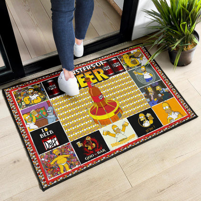 Drinking Beer Simpson Door Mat Hobby Home Decor Custom For Fans NT032401