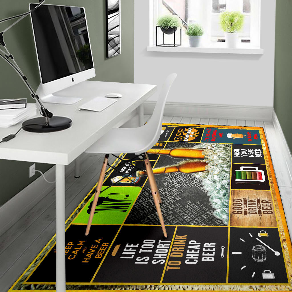 Cheers Drinking Beer Area Rug Hobby Home Decor Custom For Fans NT032202