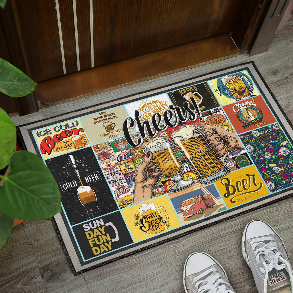 Cheers Drinking Beer Door Mat Hobby Home Decor Custom For Fans NT032201