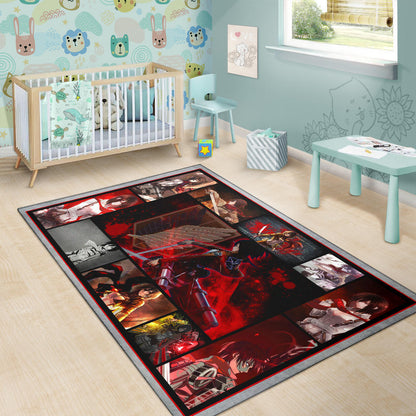 Mikasa Ackerman Attack On Titan Area Rug Anime Home Decor Custom For Fans NA033001