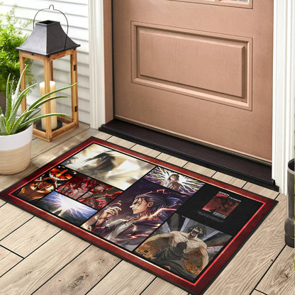 Eren Yeager Attack On Titan Door Mat Anime Home Decor Custom For Fans NA033002