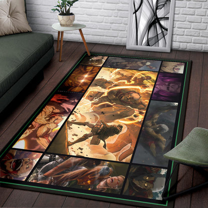 Reiner Braun Attack On Titan Area Rug Anime Home Decor Custom For Fans NA033002