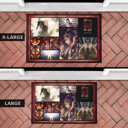 Eren Yeager Attack On Titan Door Mat Anime Home Decor Custom For Fans NA033002
