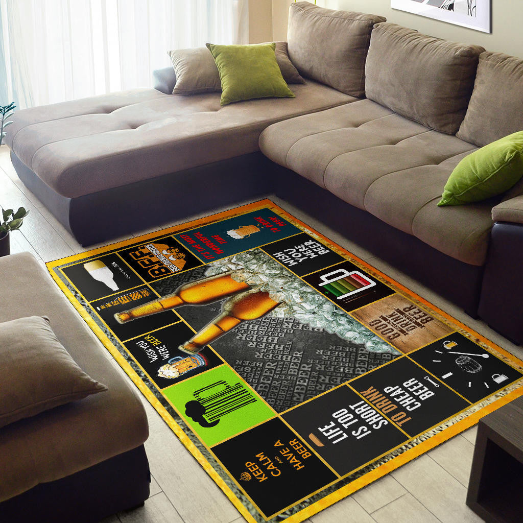 Cheers Drinking Beer Area Rug Hobby Home Decor Custom For Fans NT032202