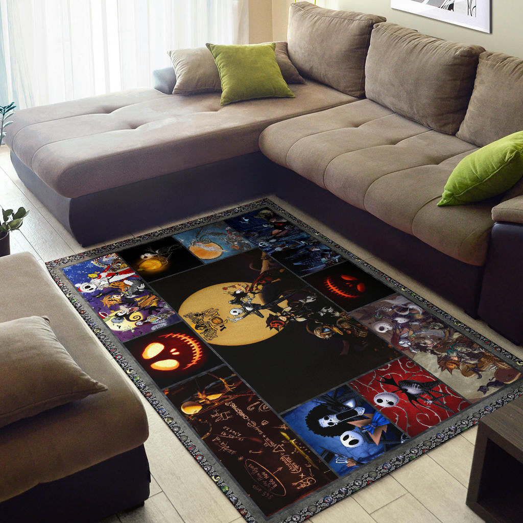 Characters In The Nightmare Before Christmas Area Rug Cartoon Home Decor Custom For Fans NT032502