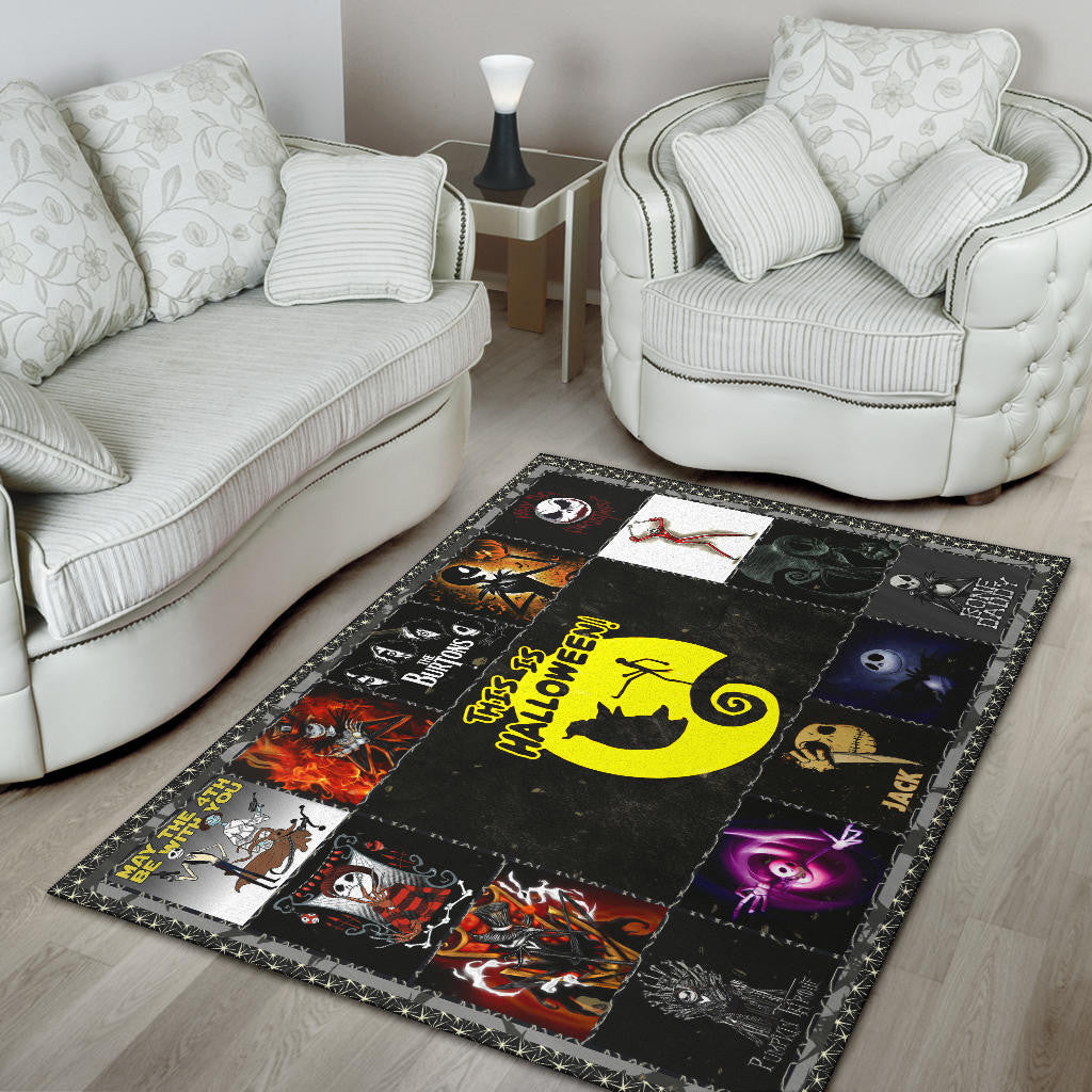 Jack Skellington The Nightmare Before Christmas Area Rug Cartoon Home Decor Custom For Fans NT032801