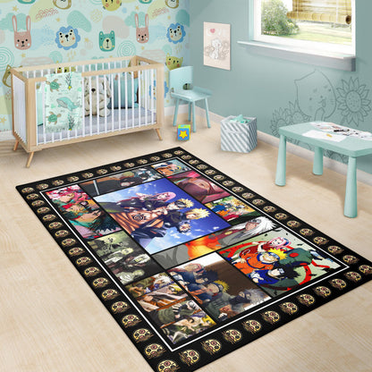 Team 7 Jiraiya Naruto Area Rug Anime Home Decor Custom For Fans NA030302