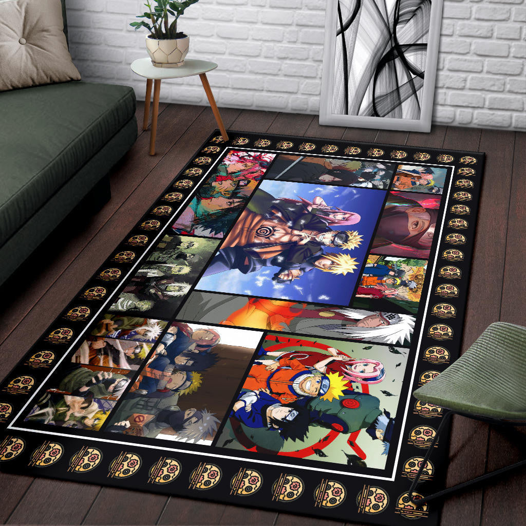 Team 7 Jiraiya Naruto Area Rug Anime Home Decor Custom For Fans NA030302