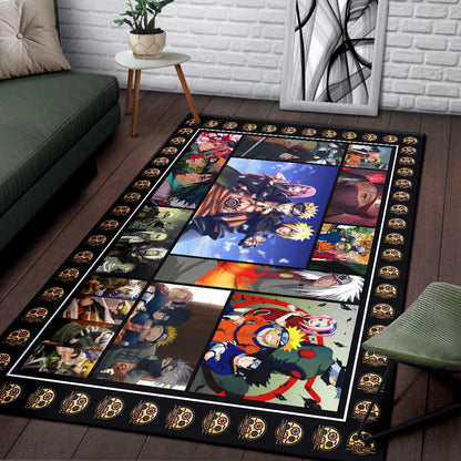 Team 7 Jiraiya Naruto Area Rug Anime Home Decor Custom For Fans NA030302