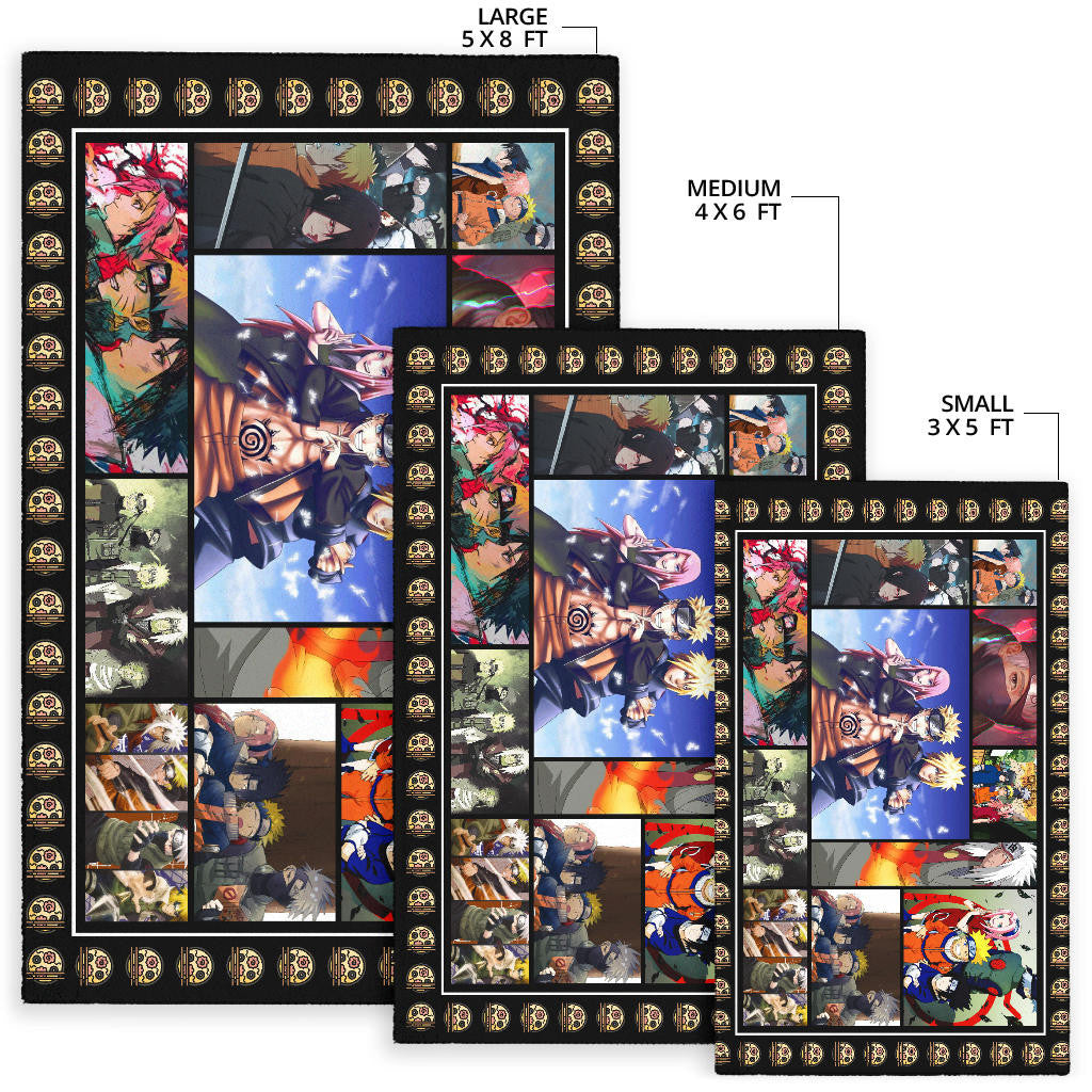 Team 7 Jiraiya Naruto Area Rug Anime Home Decor Custom For Fans NA030302