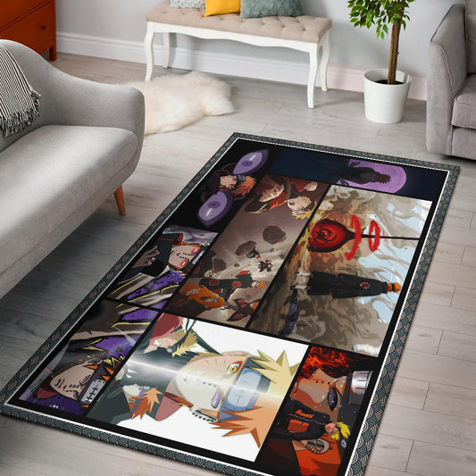 Pain Akatsuki Vs Naruto Area Rug Anime Home Decor Custom For Fans NA030204