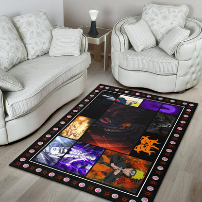 Obito Uchiha Vs Naruto Area Rug Anime Home Decor Custom For Fans NA030303