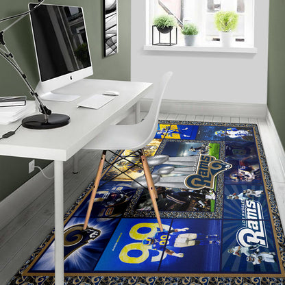 Los Angeles Players Rams Area Rug American Football Home Decor Custom For Fans