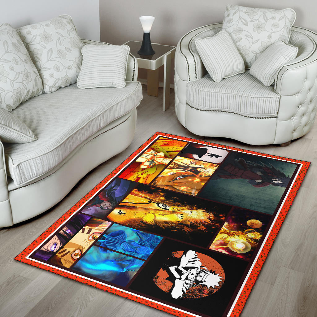 Madara Uchiha Vs Naruto Area Rug Anime Home Decor Custom For Fans NA030202