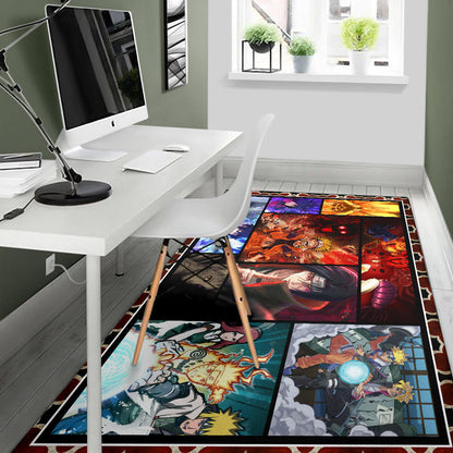 Naruto Main Characters Area Rug Anime Home Decor Custom For Fans NA030301