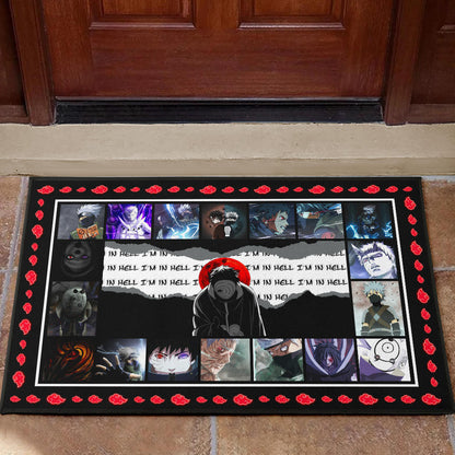 Obito Uchiha Vs Kakashi Hatake Naruto Door Mat Anime Home Decor Custom For Fans