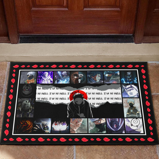 Obito Uchiha Vs Kakashi Hatake Naruto Door Mat Anime Home Decor Custom For Fans
