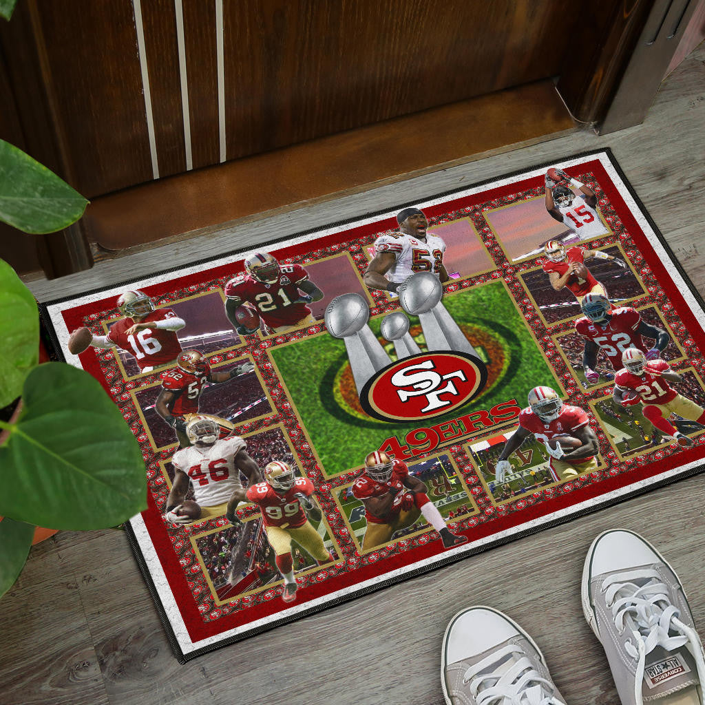 San Francisco Players 49ers Door Mat American Football Home Decor Custom For Fans