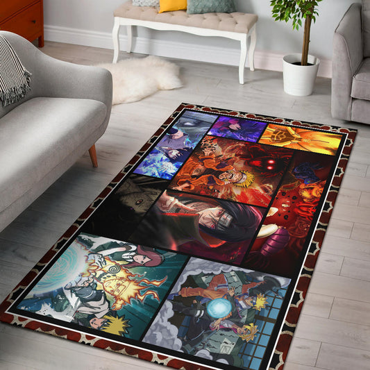 Naruto Main Characters Area Rug Anime Home Decor Custom For Fans NA030301