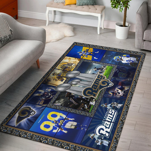 Los Angeles Players Rams Area Rug American Football Home Decor Custom For Fans