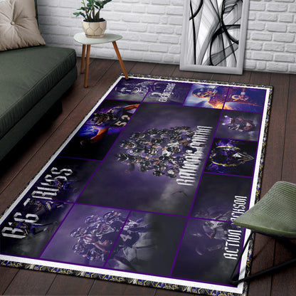 Baltimore Players Ravens Area Rug American Football Home Decor Custom For Fans NT022101