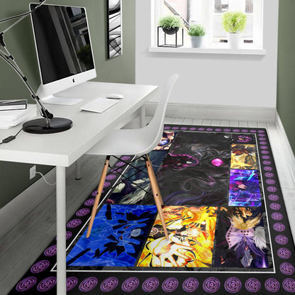 Madara Uchiha Naruto Area Rug Anime Home Decor Custom For Fans NA030201