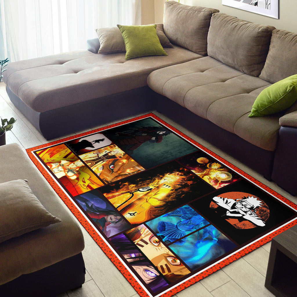 Madara Uchiha Vs Naruto Area Rug Anime Home Decor Custom For Fans NA030202