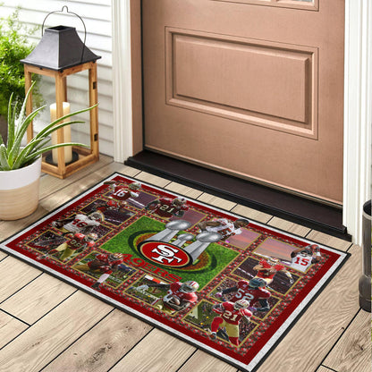 San Francisco Players 49ers Door Mat American Football Home Decor Custom For Fans