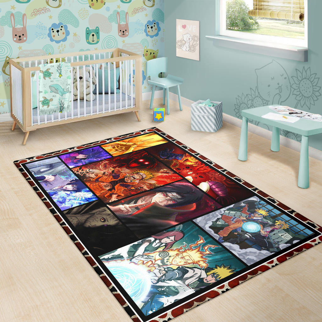 Naruto Main Characters Area Rug Anime Home Decor Custom For Fans NA030301