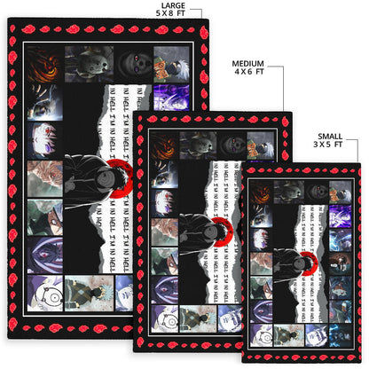Obito Uchiha Vs Kakashi Hatake Naruto Area Rug Anime Home Decor Custom For Fans
