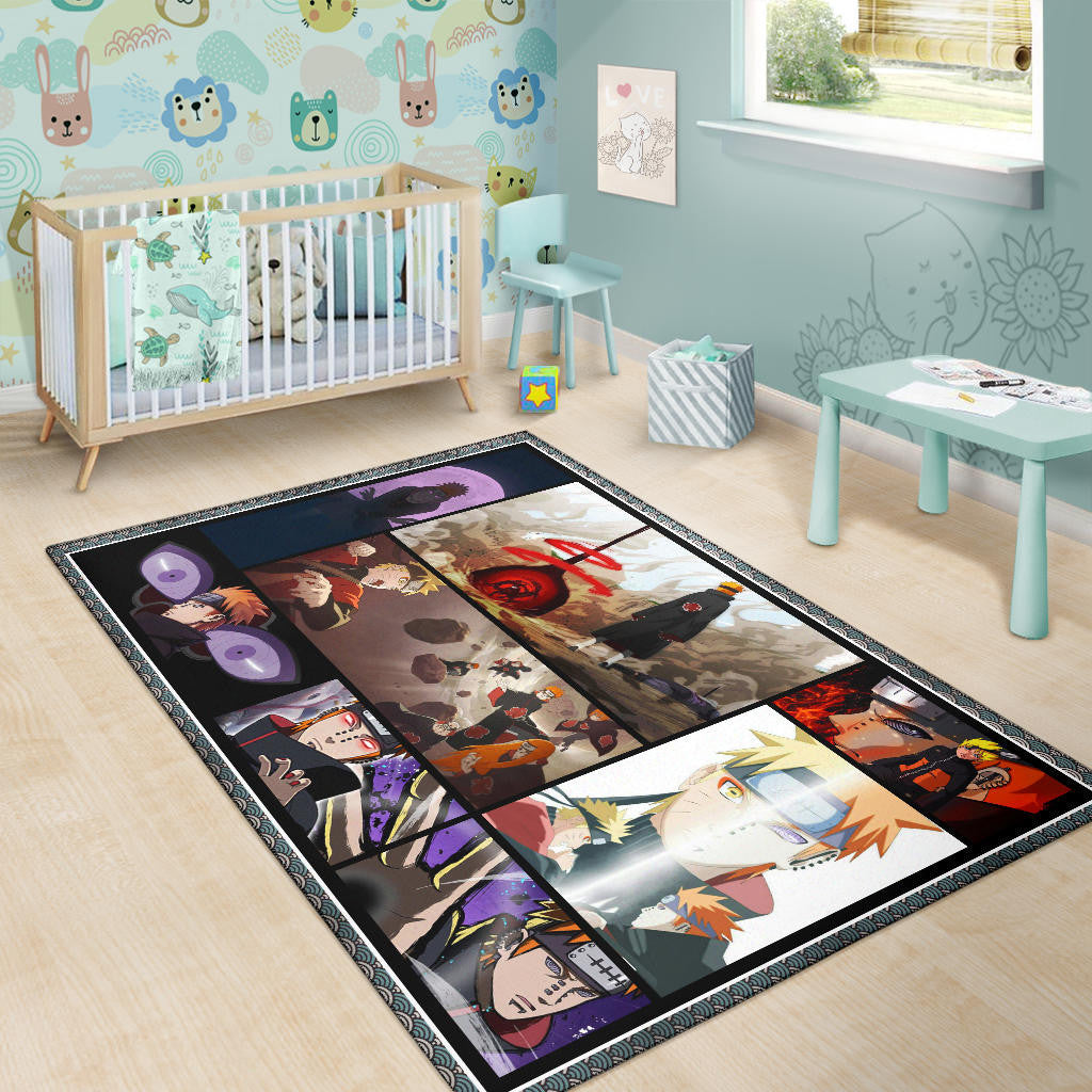 Pain Akatsuki Vs Naruto Area Rug Anime Home Decor Custom For Fans NA030204