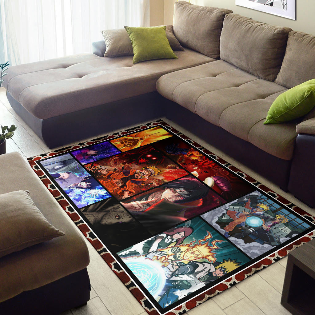 Naruto Main Characters Area Rug Anime Home Decor Custom For Fans NA030301