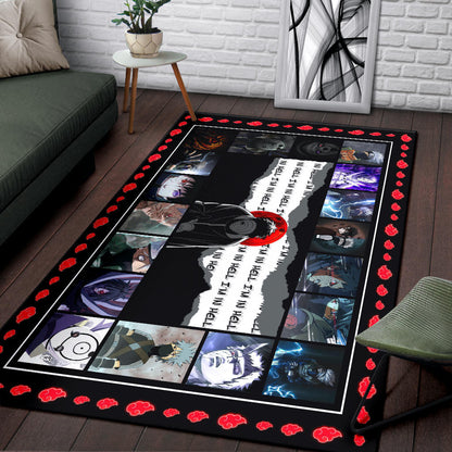 Obito Uchiha Vs Kakashi Hatake Naruto Area Rug Anime Home Decor Custom For Fans