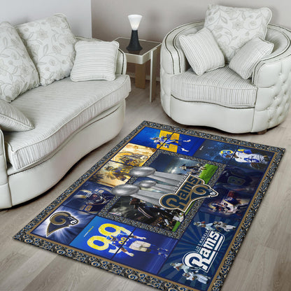 Los Angeles Players Rams Area Rug American Football Home Decor Custom For Fans