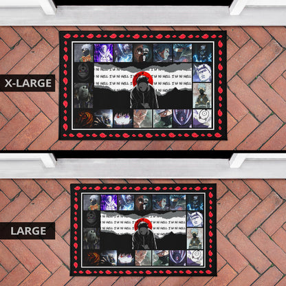 Obito Uchiha Vs Kakashi Hatake Naruto Door Mat Anime Home Decor Custom For Fans