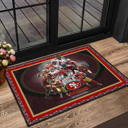 San Francisco Players 49ers Door Mat American Football Home Decor Custom For Fans