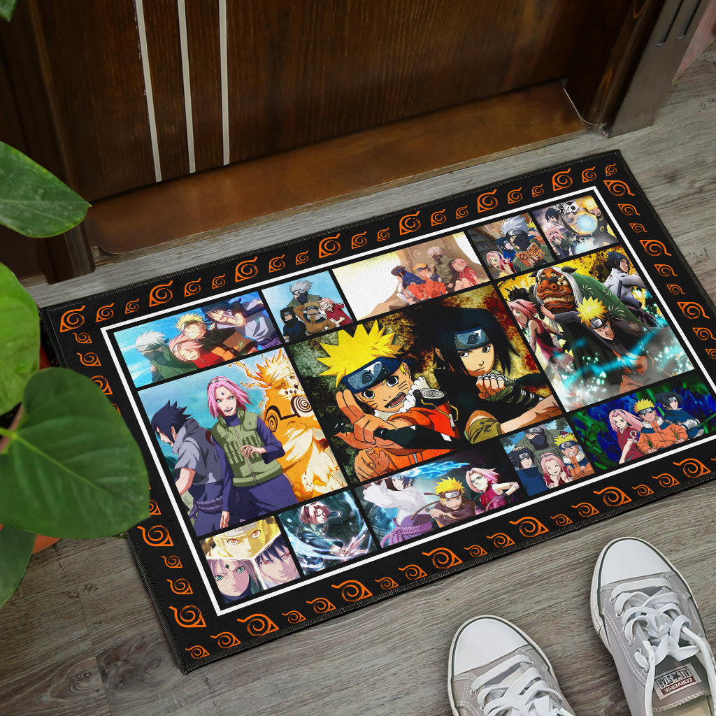Team 7 Naruto Door Mat Anime Home Decor Custom For Fans