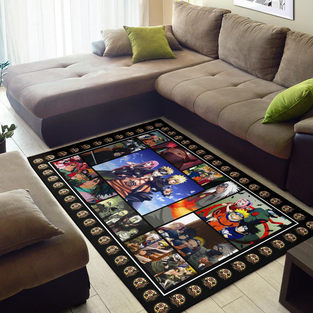 Team 7 Jiraiya Naruto Area Rug Anime Home Decor Custom For Fans NA030302