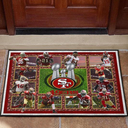 San Francisco Players 49ers Door Mat American Football Home Decor Custom For Fans