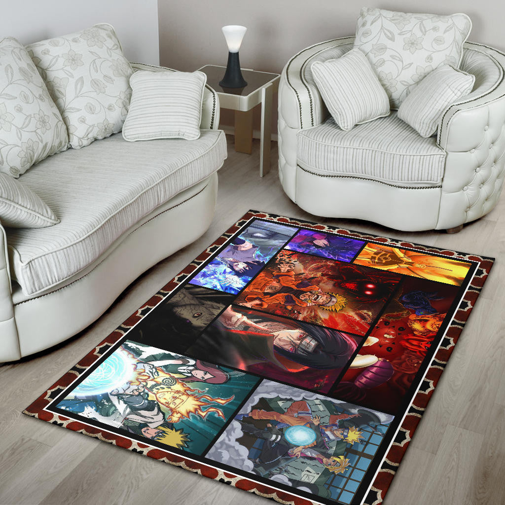 Naruto Main Characters Area Rug Anime Home Decor Custom For Fans NA030301